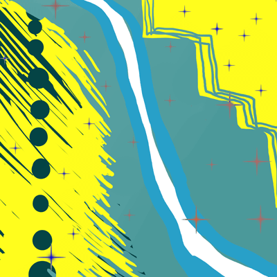 おうし座 1度のサビアンシンボル 「清らかな山の小川」のイラスト