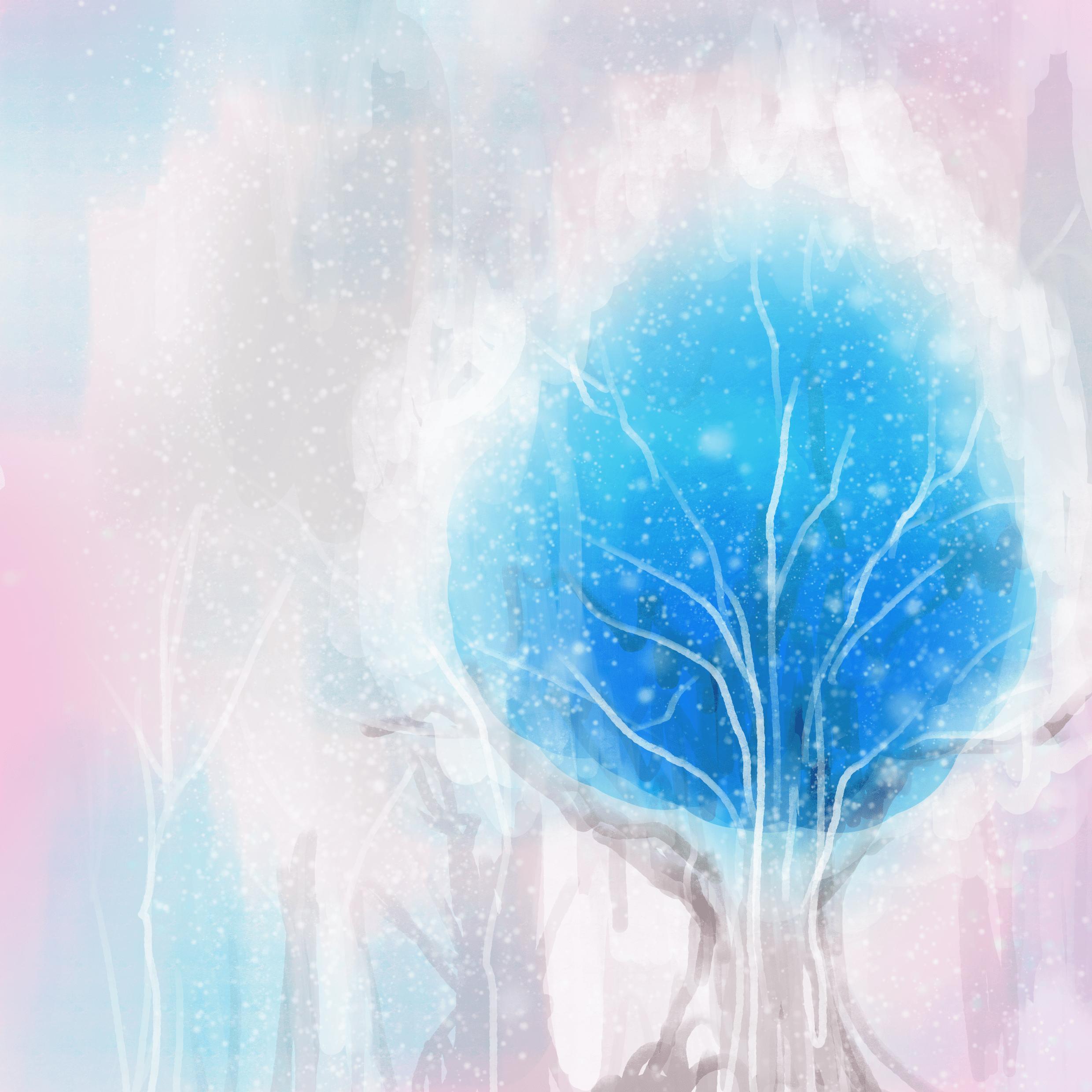 ふたご座 26度のサビアンシンボル 「森の中の冬霜」のイラスト