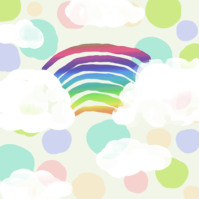 しし座 26度のサビアンシンボル 「虹」のイラスト