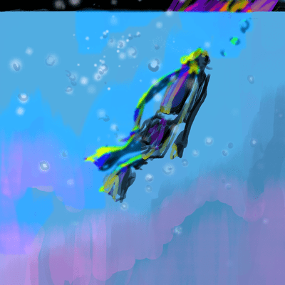 さそり座 7度のサビアンシンボル 「深海潜水夫」のイラスト
