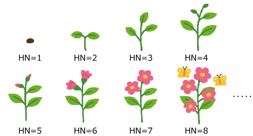 ハーモニクス占星術イラスト２〜植物の種の発芽と成長〜