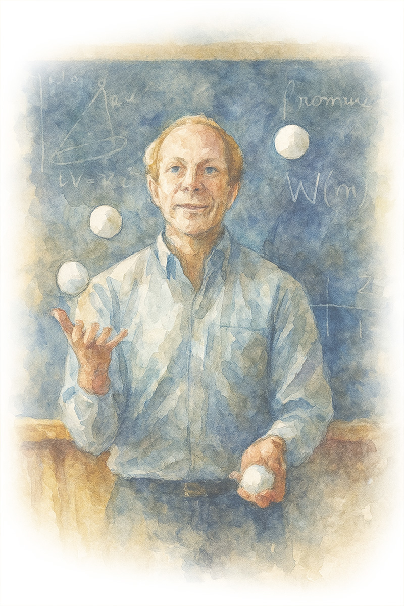 数学者ロナルド・グラハムのイラスト