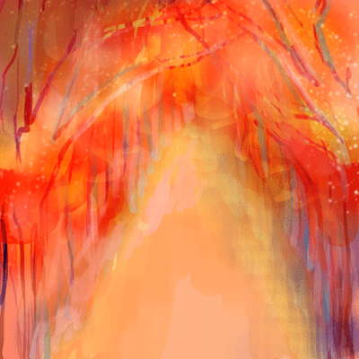 さそり座 18度のサビアンシンボル 「豪華な秋色の森」のイラスト