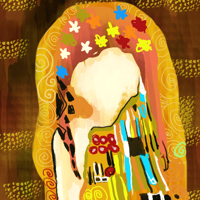 いて座 10度のサビアンシンボル 「金髪の幸運の女神」のイラスト