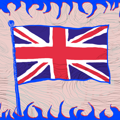 やぎ座 18度のサビアンシンボル 「イギリスの国旗」のイラスト